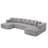 Boneless Modern Modular Oversized U-Shaped Sectional Sofa With 8 Pillows-865453918
