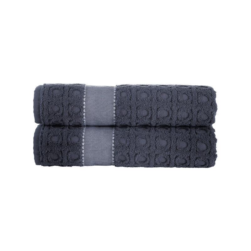 2 draps de bain Brooks Brothers, Anthracite