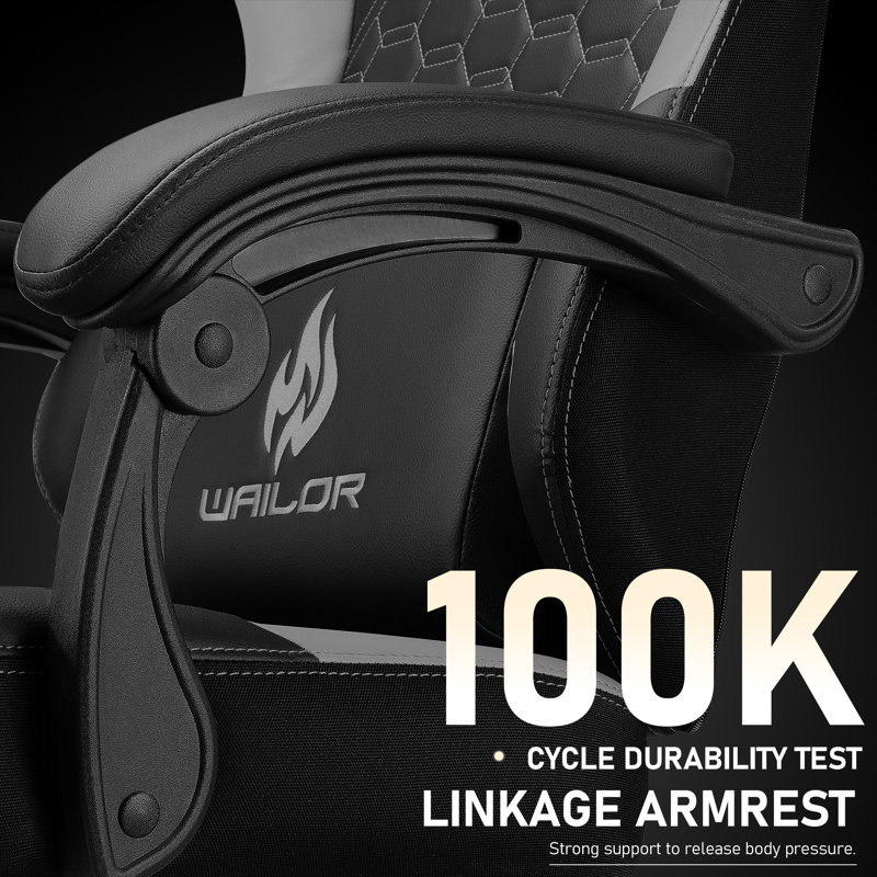 Massage Video Game Chair With Pocket Spring Cushion, High Back Ergonomic Computer Chair With Footrest For Adults, Racing Style Computer Chair With Headrest And Lumbar Support