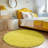 6ft Round Shag Rugs, Soft Non-slip Fluffy Rug for Bedroom, Living Room, Teen Rooms Home Decor, Bright Yellow-560752770-555472332