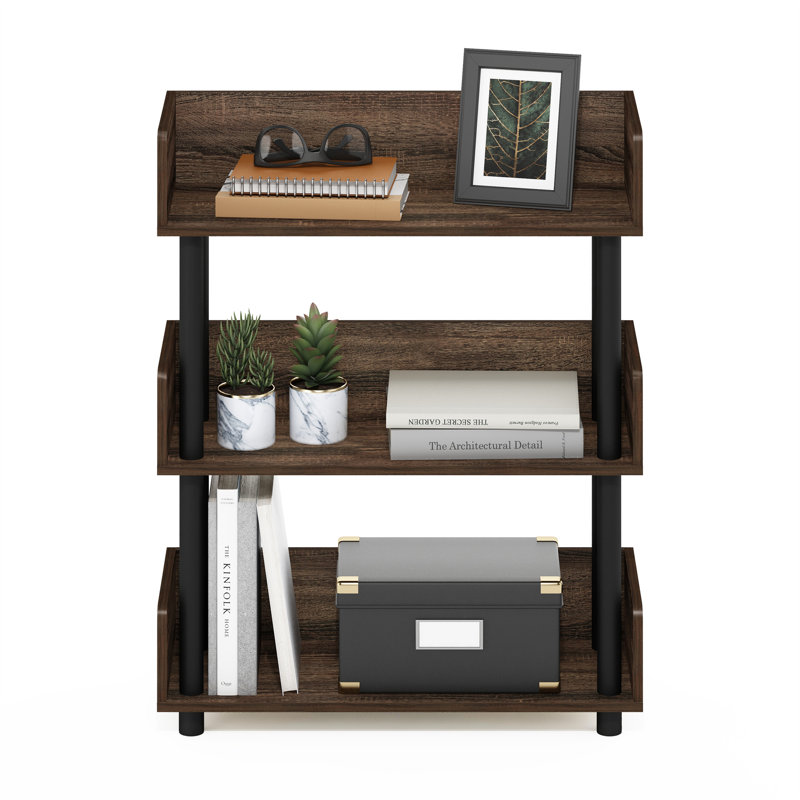 Brunot 59.9cm W Plastic Shelving Unit, Walnut