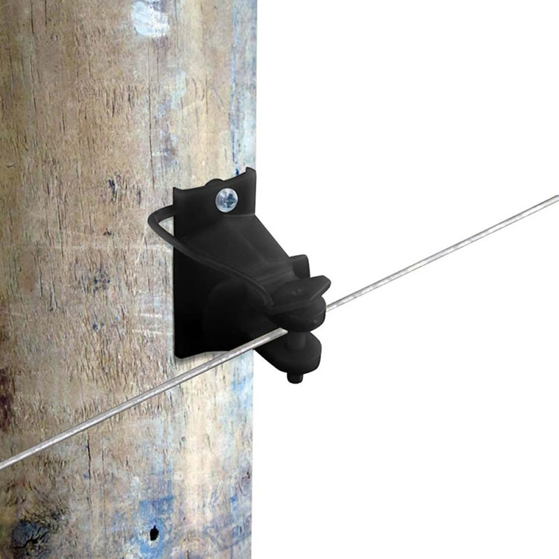 Poteau isolant en bois, Noir