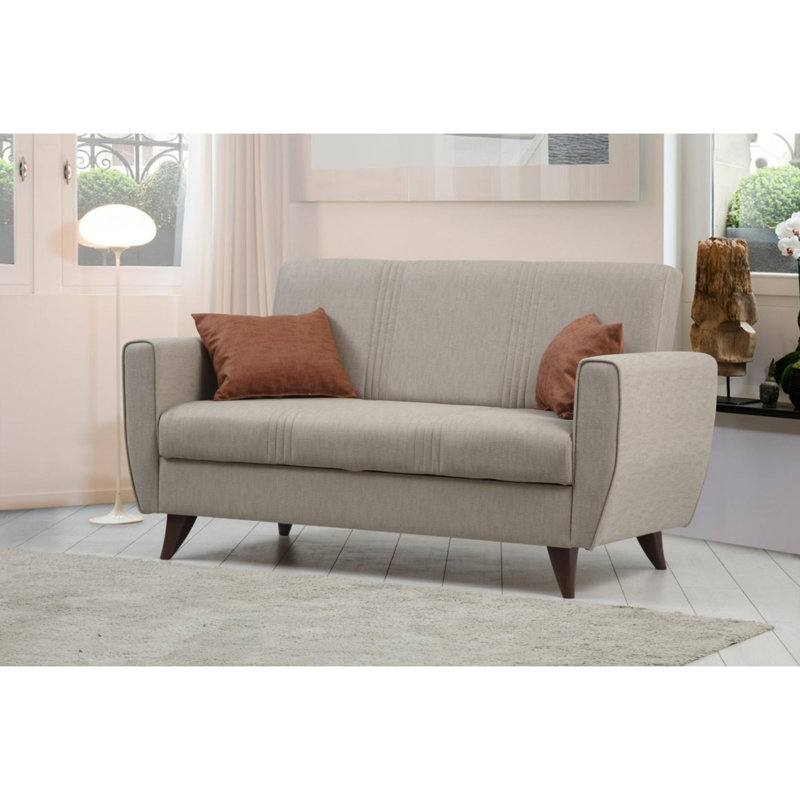 Canapé-lit 2 places, Polyester beige Namon