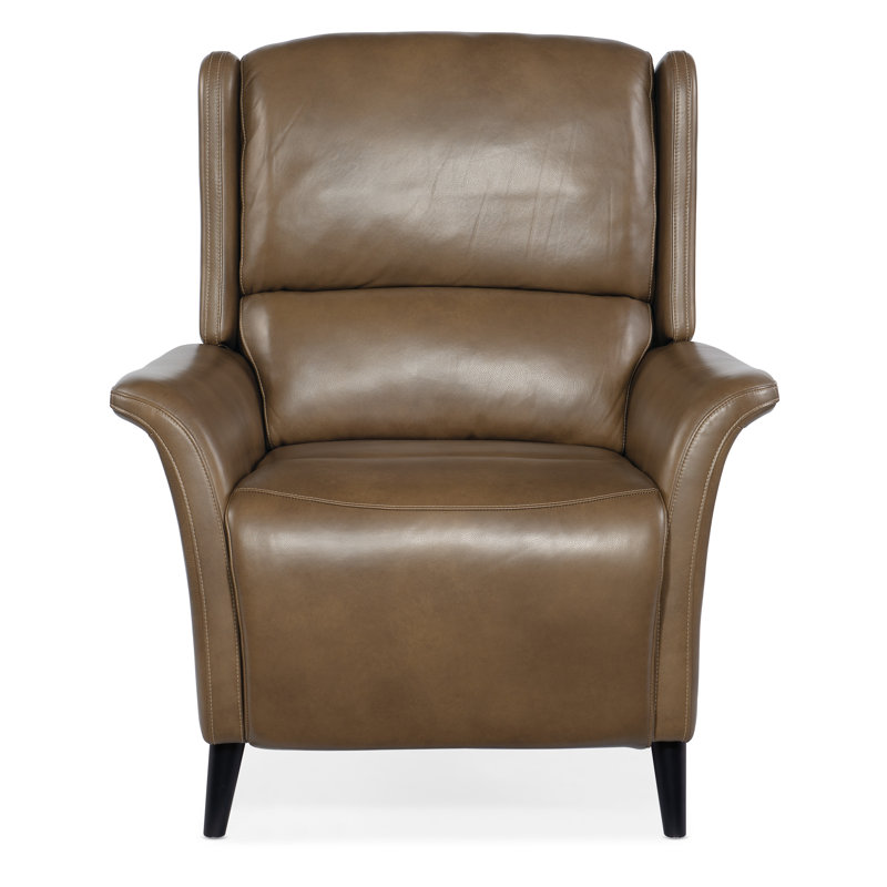 Diondre Leather Power Recliner, Brown Genuine Leather