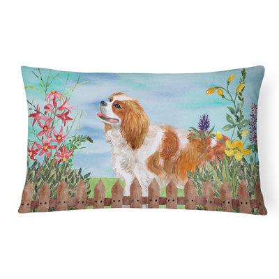  Coussin décoratif intérieur / extérieur Cavalier Spaniel Spring