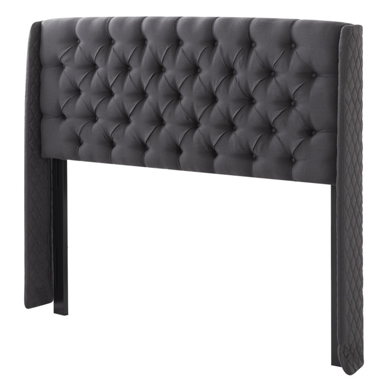 48.82" Linen Upholstered Wingback Headboard, Floor-Standing