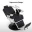 Fauteuil de coiffeur hydraulique robuste, fauteuil de salon inclinable