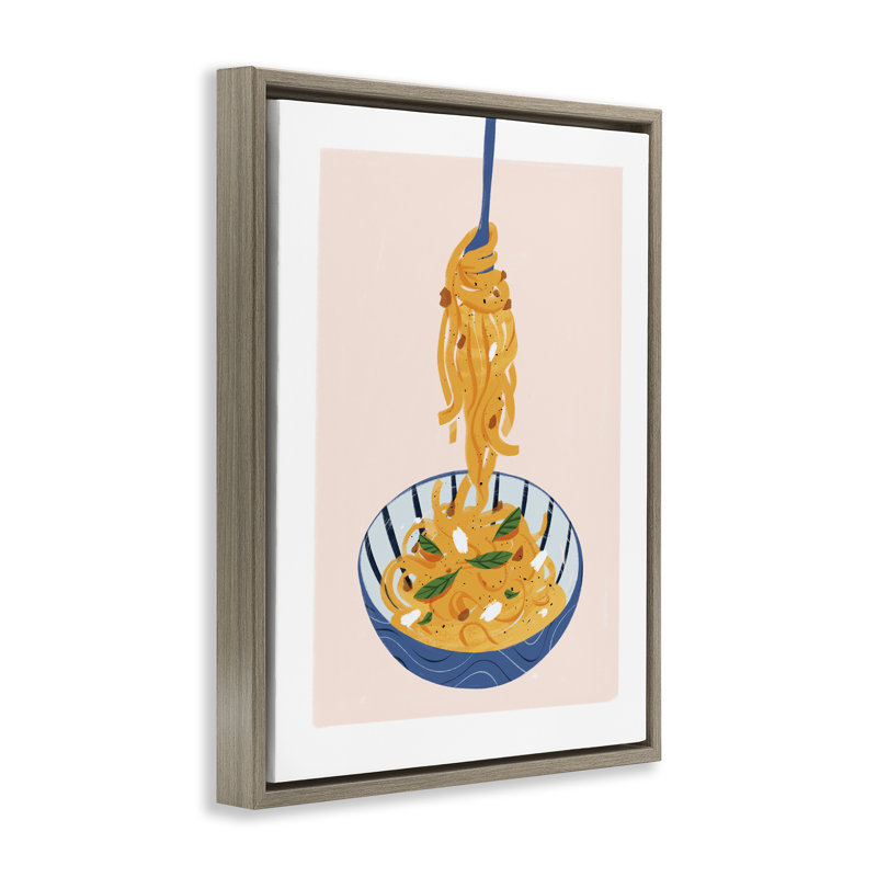  Art moderne sur toile Modern Pasta Bowl par Marina Astudillo, H 21 po x l 17 po, Brun