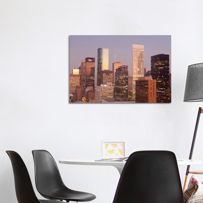 Downtown Skyline IV, Houston, Texas 1 Piece Wrapped Canvas Wall Art