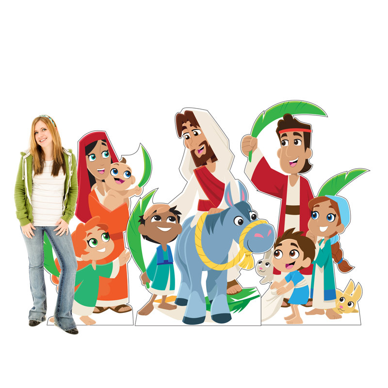 65'' Colorful Palm Sunday Cardboard Cutout Standup for Kids