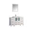 Ensemble de meuble-lavabo autoportant 48 po avec plateau en céramique et miroir assorti Brescia-27042742