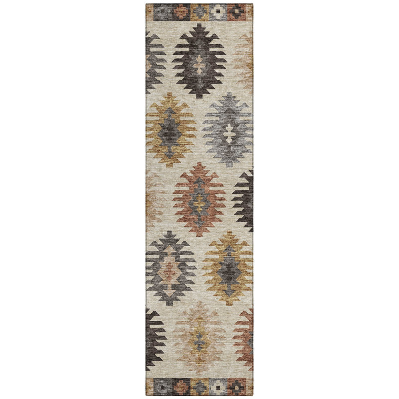 Chayden Washable Ikat Indoor / Outdoor Rug, Runner 2'3" x 7'6"