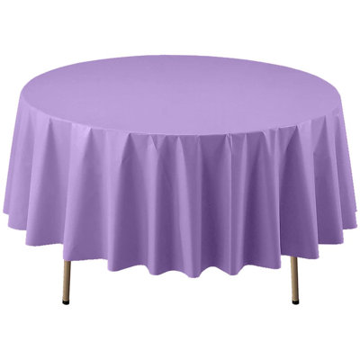 Nicole Fantini Plastic Disposable Round Tablecloth 84"