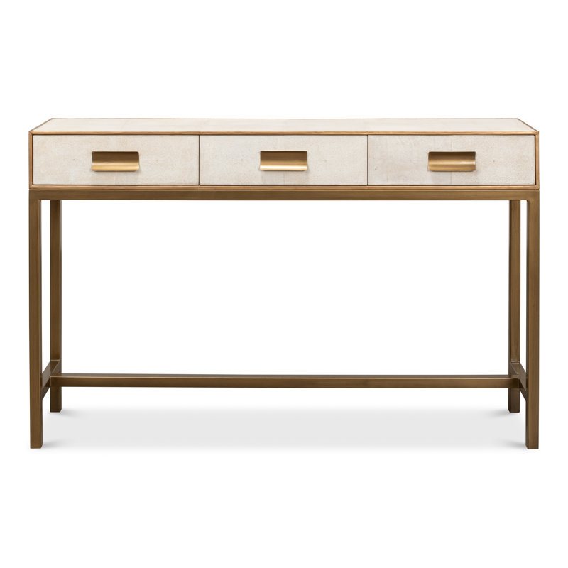 Shagreen 54'' W Console Table, Osprey White