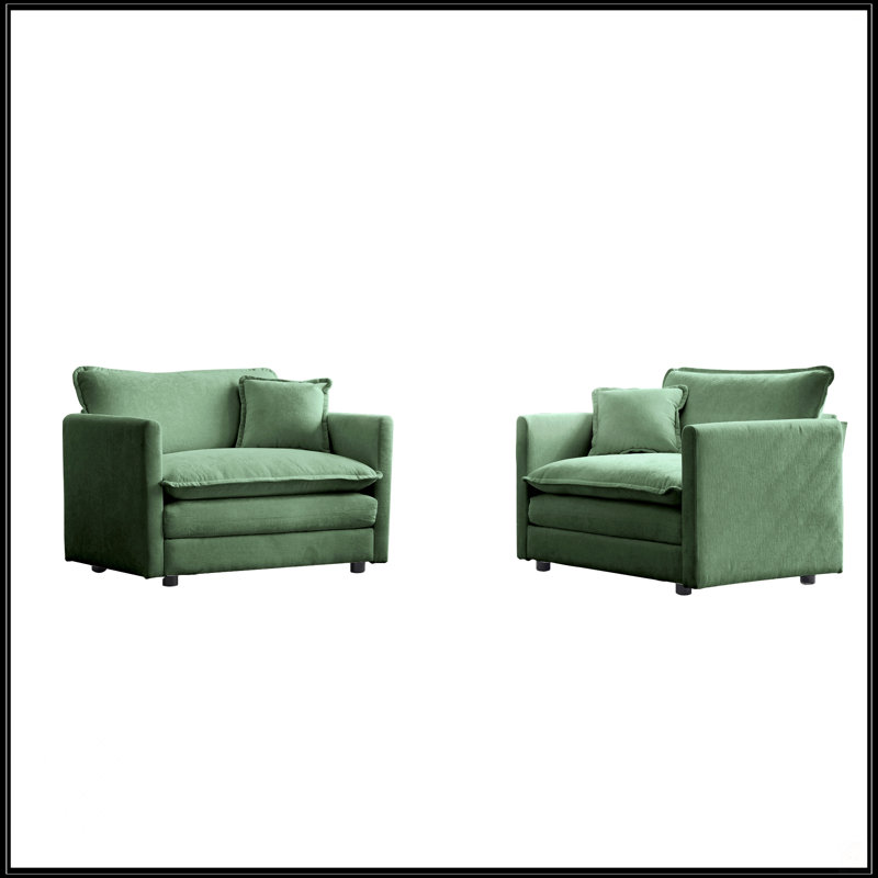 Ensemble de 2 chaises d'appoint, Vert