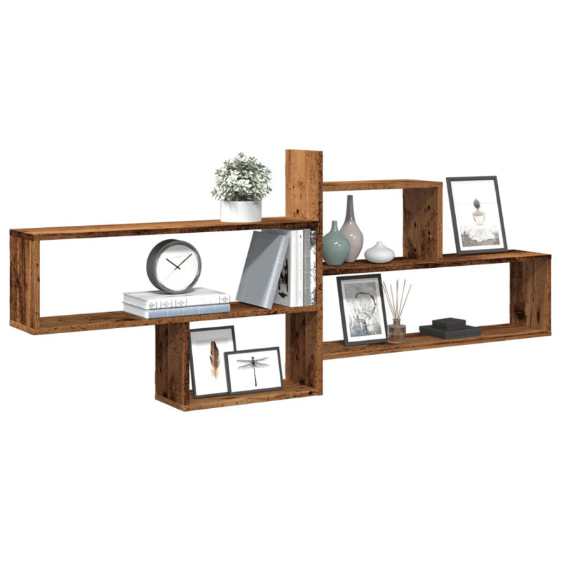 Wall Shelf 65.9X7.1X26.8" Engineered Wood, Old Wood