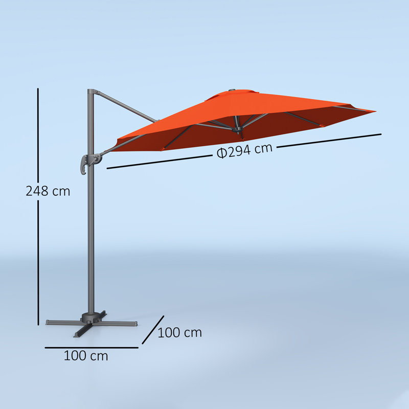 294cm Tilt Cantilever Parasol
