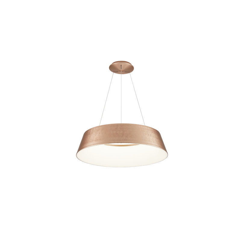 1 - Light LED Wagon Wheel Pendant, Gold, 16cm H x 60cm W x 60cm D