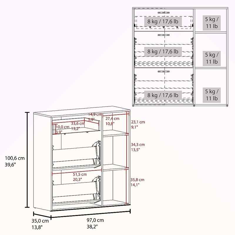 Whitaker Shoe Rack, Bedroom