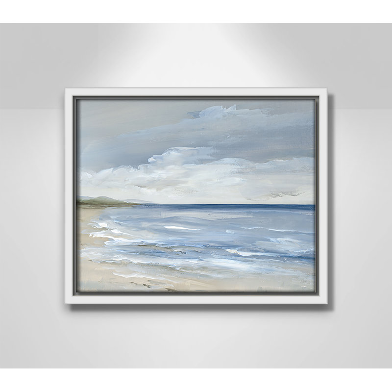 «Whispering Waves - Landscape Version Print» par Nan, H 9,5 po x l 11,5 po, Blanc