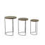Tables gigognes rondes modernes noires 17,5 pouces