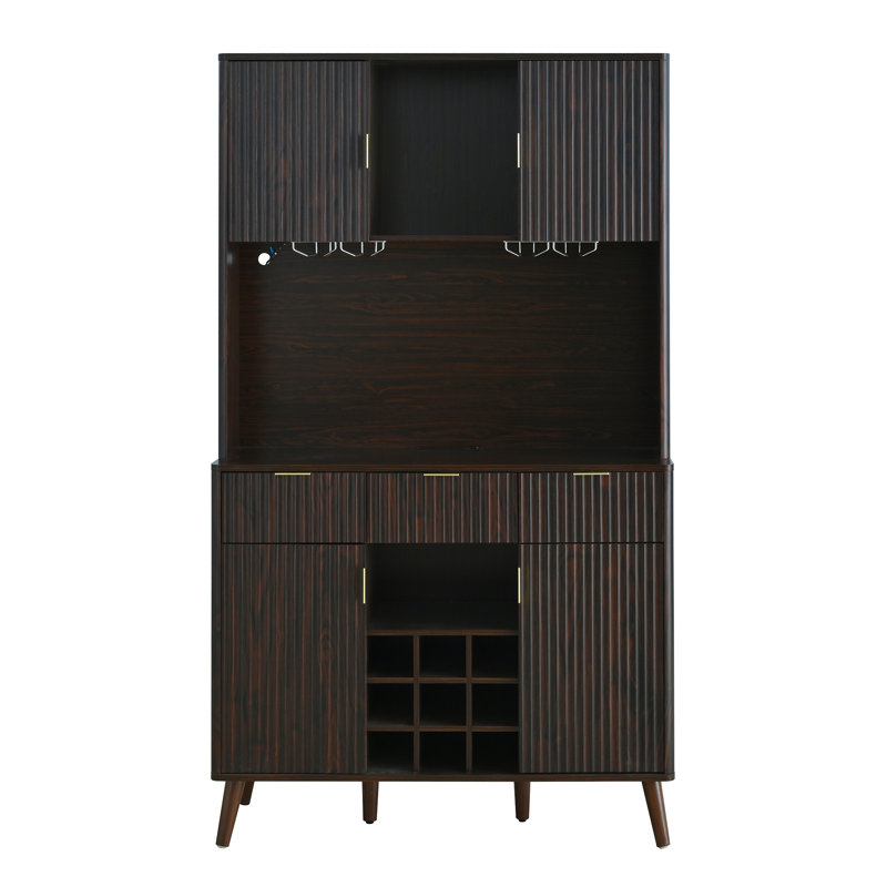 Armoire de cuisine moderne Baylen, Noyer