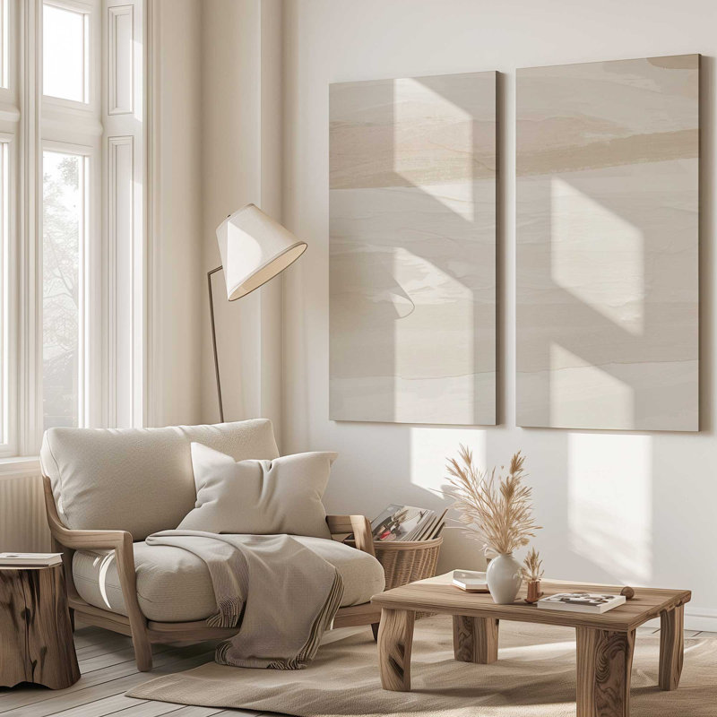 Sahara apaisant v1 | Impression sur toile 2 panneaux, H 72 po x l 72 po