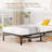 Bed Frame - Metal Platform Bed Frame Mattress Foundation With Steel Slat Support, No Box Spring Needed, Storage Space Under Frame-1256678950