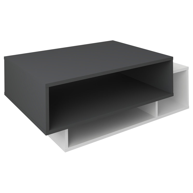 Rikhia Coffee Table with Storage, Grey/Brown/Blue