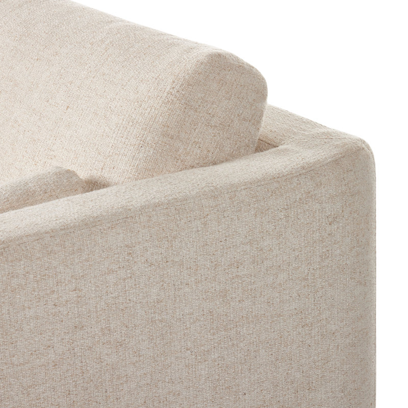 Toland Modular Chaise Sectional, Cream Polyester Blend