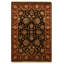 Hand-Knotted High-Quality Black and Red Area Rug