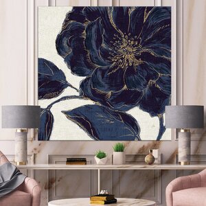 Dark Rose Gilded Gold - Wrapped Canvas Painting Print