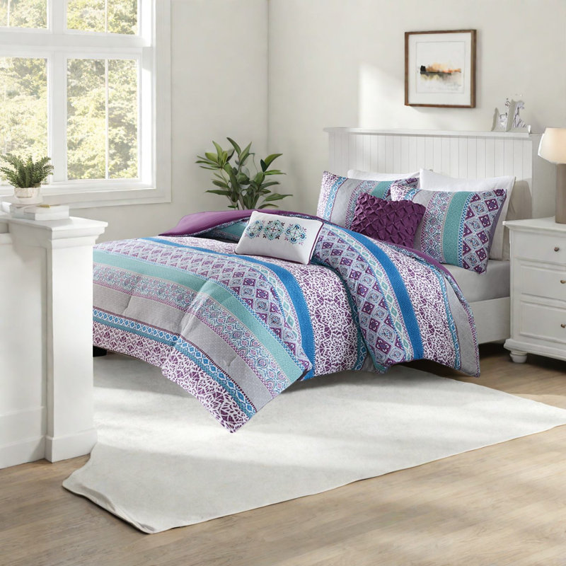 Ensembles de literie certifiés, grand lit double en polyester Boho Home