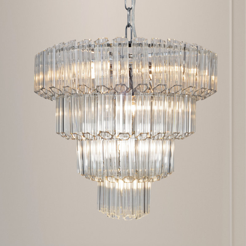 Adran 11 - Light Crystal Chandelier, Polished Chrome