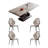 Rock Plate Dining Table And Chair Combination Stone Top Pedestal Dining Set-98369206