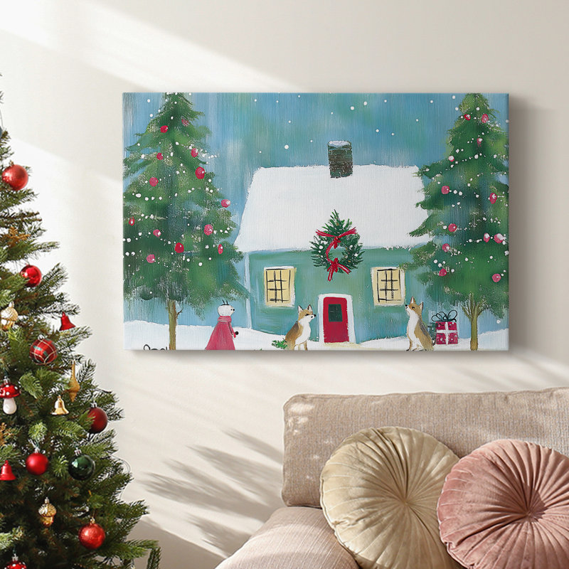 Christmas Holiday Arts - Toile tendue avec châssis XMA171588, H 24 po x l 36 po