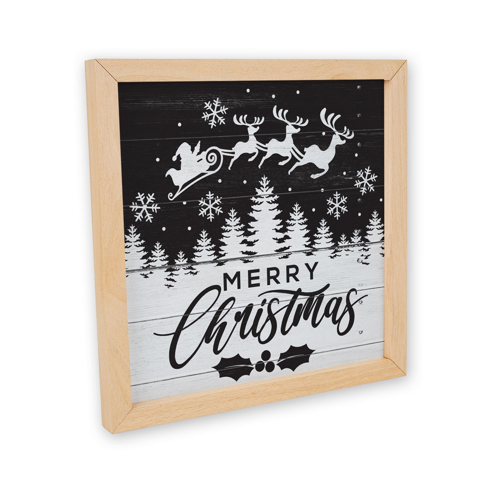 The Holiday Aisle® Merry Christmas Santa Claus Wood Sign Wayfair