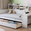 Lit de jour en bois avec tablettes de rangement, lit multifonctionnel avec deux tiroirs de rangement et bureau d'étude (lit de jour)-1281976909-1281976908