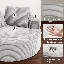Méridienne surdimensionnée avec mousse à compression - canapé-lit rond et 2 coussins-34843366