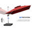 Myrtille 3.6m Square Cantilever Parasol Umbrella-1537962379