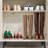 Creamy-white+Black Manufactured Wood+Metals Shoe Storage