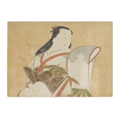Tempered Glass Standing Courtesan by Kaigetsudo Ando Chopping Board