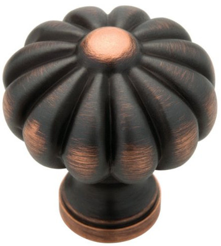 (Paquet de 5) Poignée citrouille bronze Avante de 1-1 / 3 po avec détails cuivrés