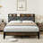 Upholstered Metal Slat Bed-1177663479