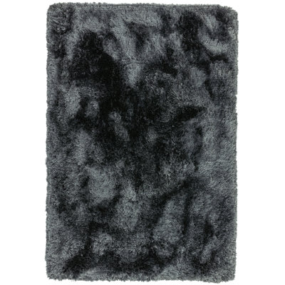 Plush Deep Pile Shaggy Slate Rug