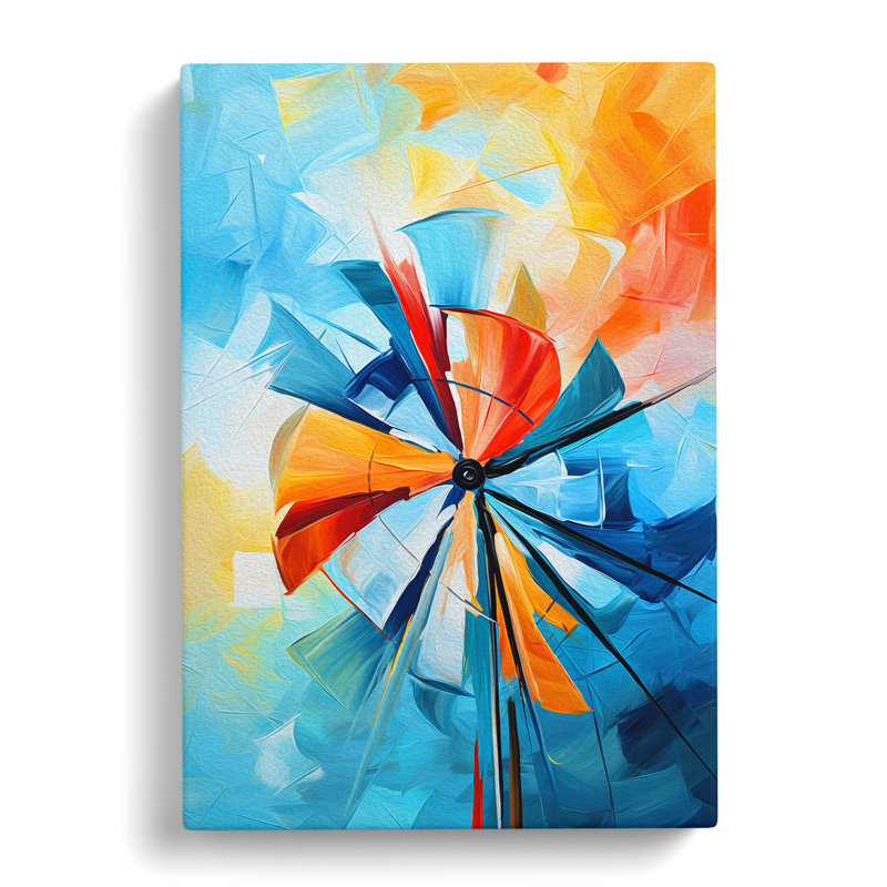 Windmill Abstract - Wrapped Canvas, 50cm H x 35cm W x 3cm D