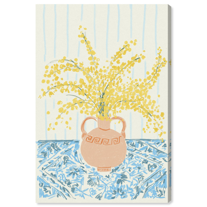 Sunny Flower Vase Print by Oliver Gal, 15"H x 10"W, Gallery Wrapped