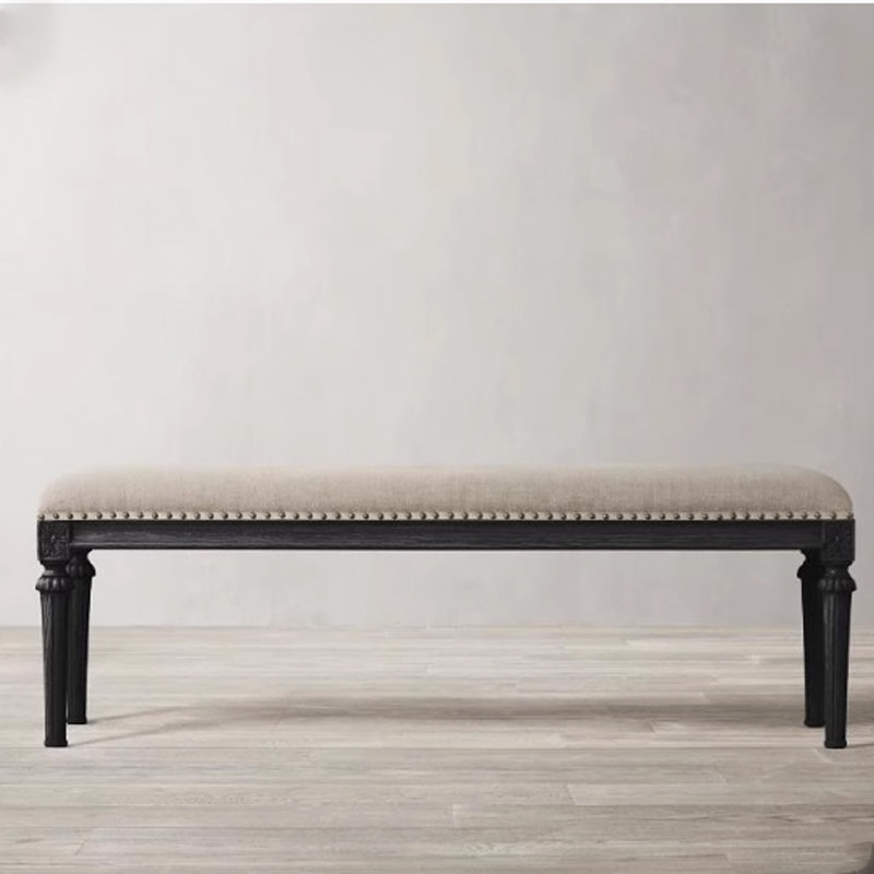 Tabouret de chevet rétro Vintage, Noir, noir, noir, noir