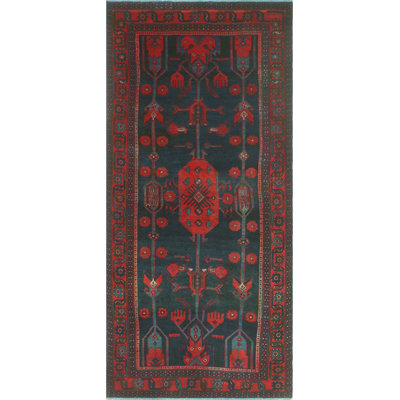 Fine Vintage Distressed Hud Charcoal Rug