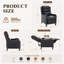 Fauteuil inclinable à pousser avec pédale allongée pour les utilisateurs de plus de 6 pieds-133217413-133664526